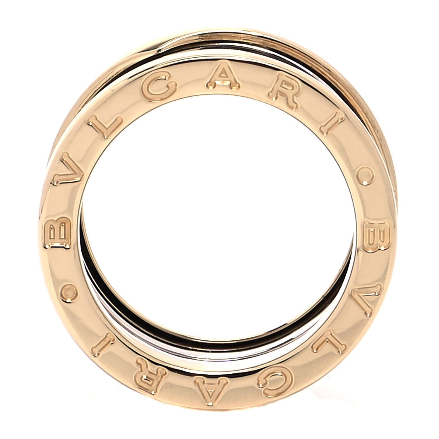 Bulgari 18K White Yellow Gold B.Zero1 Four-Band Ring 50 5.25 5 of 5