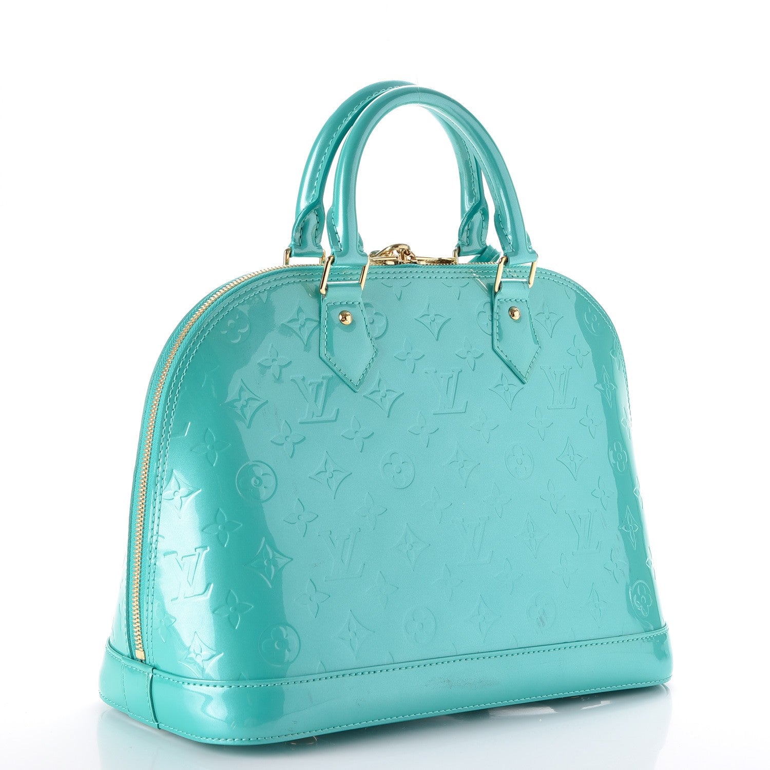 Louis Vuitton Vernis Alma PM Blue Lagon 3 of 10