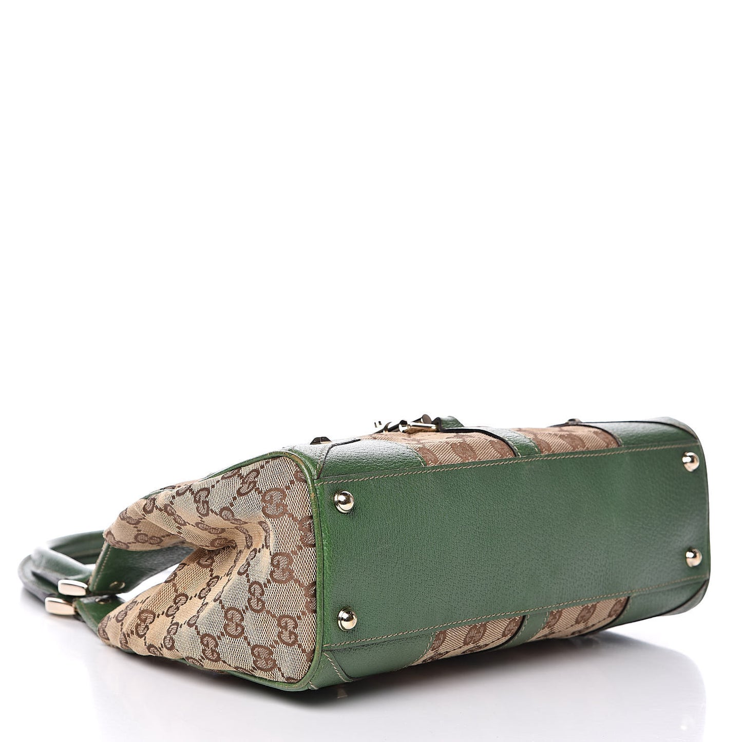 Monogram Calfskin Large Bardot Tote Green