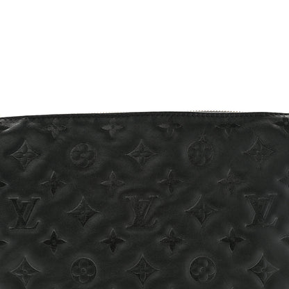 Louis Vuitton Lambskin Embossed Monogram Coussin PM Black 8 of 10
