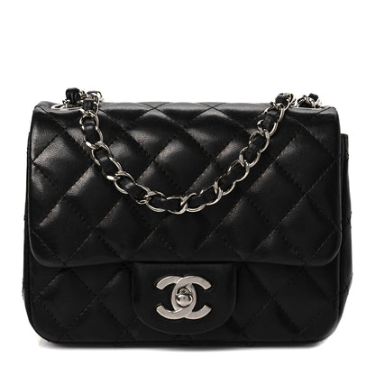 Chanel Lambskin Quilted Mini Square Flap Black 1 of 10
