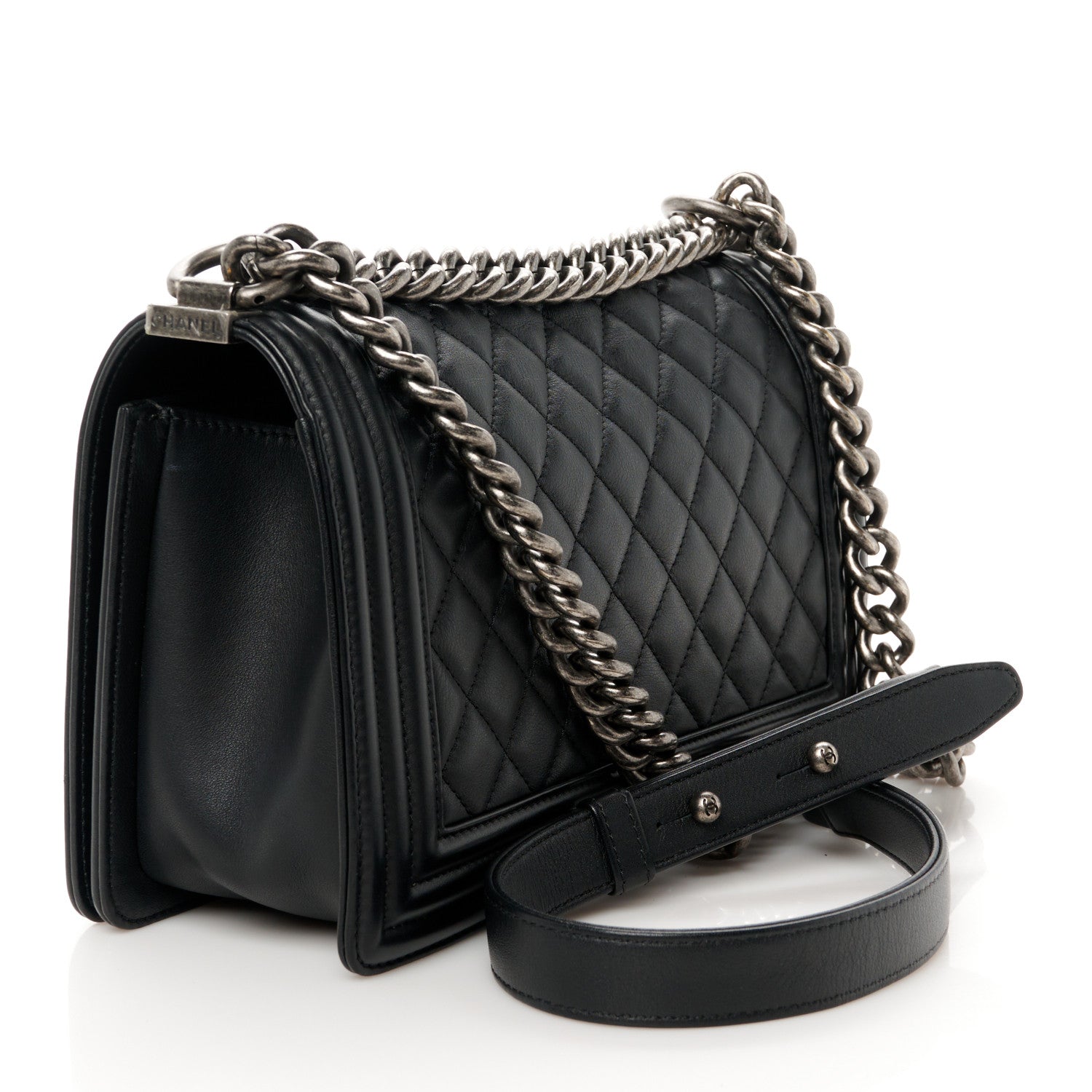 Chanel Calfskin Quilted Medium Boy Flap Black 3 of 10