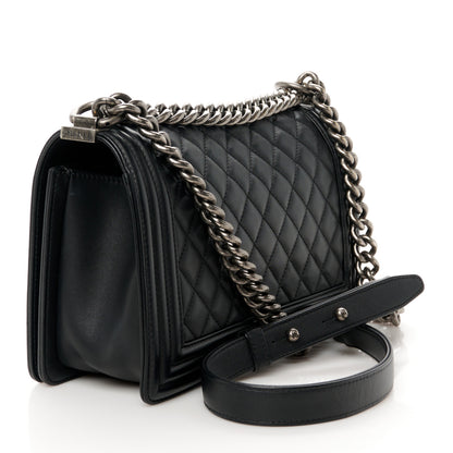 Chanel Calfskin Quilted Medium Boy Flap Black 3 of 10