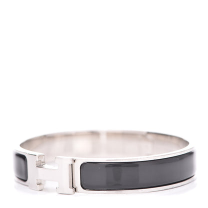 Hermes Enamel Narrow Clic Clac H Bracelet PM Black 4 of 5