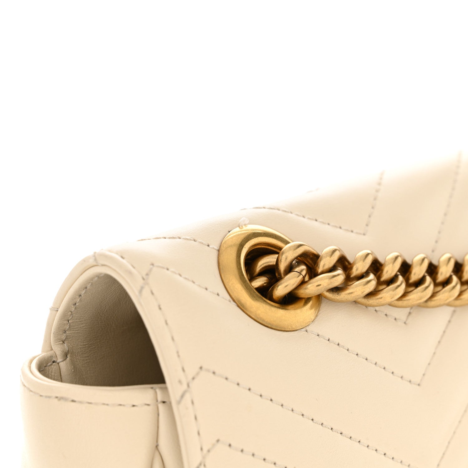 Gucci Calfskin Matelasse Small GG Marmont Shoulder Bag White 14 of 14