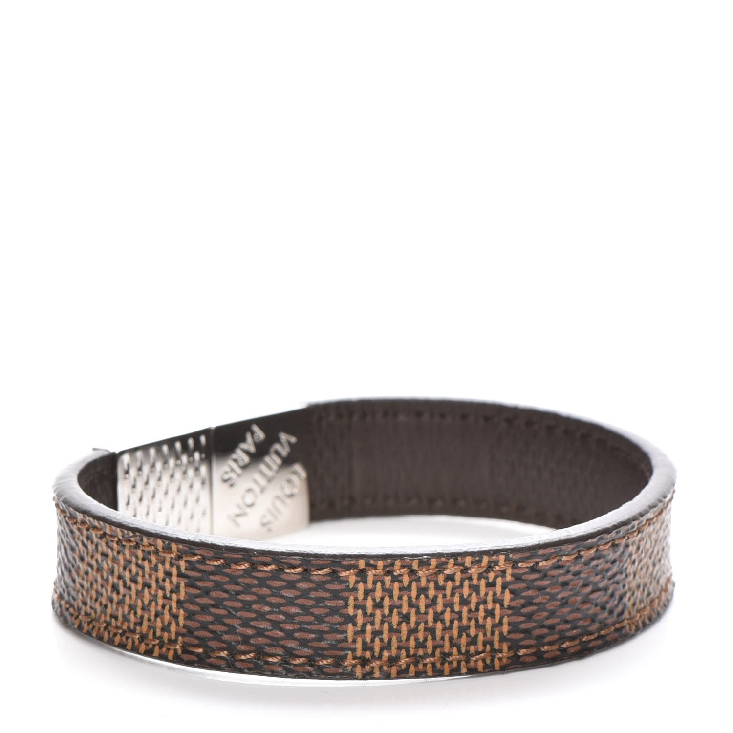 Louis Vuitton Damier Ebene Pull It Bracelet 19 3 of 6
