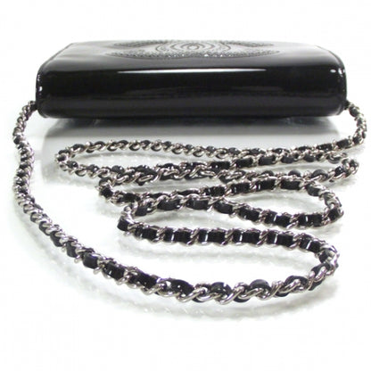 Chanel Patent Strass Wallet On Chain Black 5 of 9