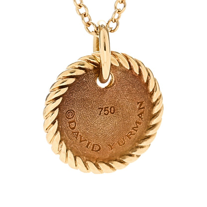 David Yurman 18K Yellow Gold Diamond Initial D Charm Necklace 6 of 7