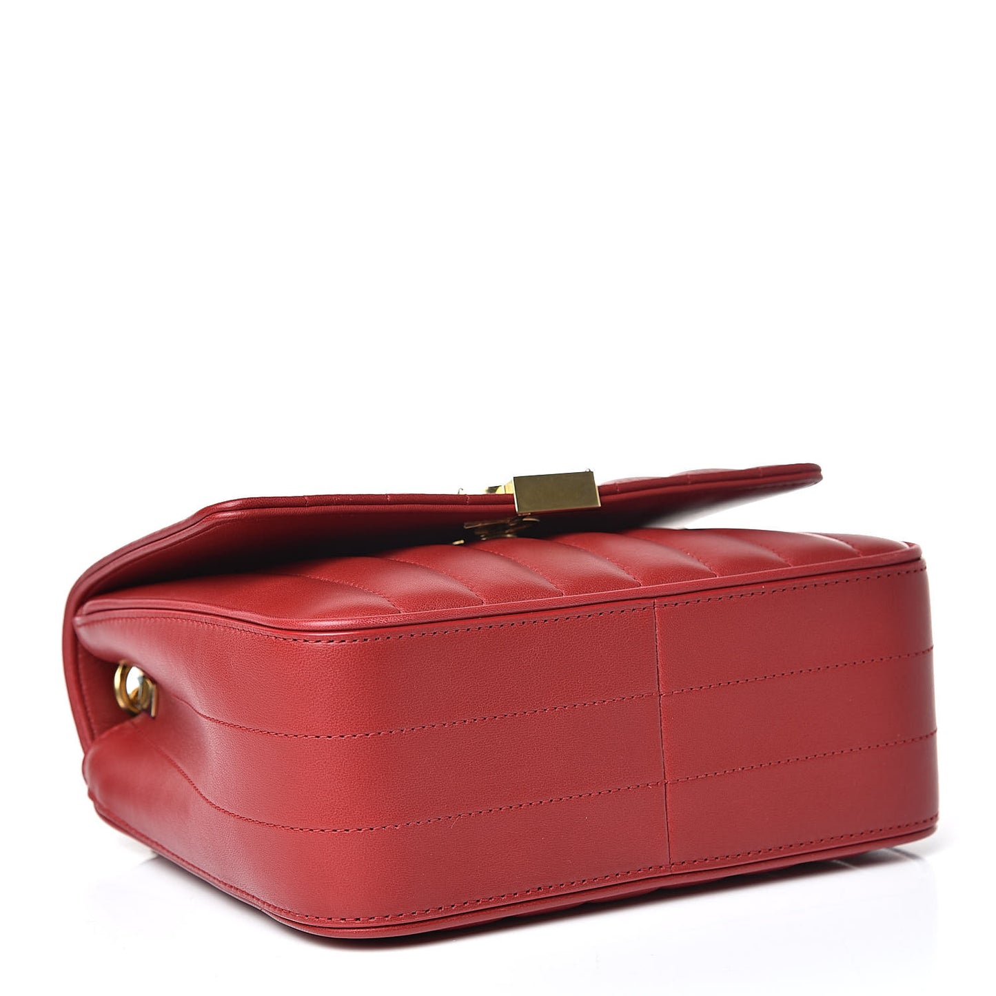 Lambskin Matelasse Monogram Medium Vicky Chain Bag Rouge Eros