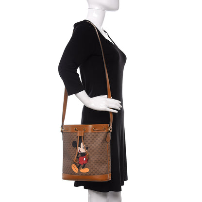 Gucci X DISNEY Mini Vintage GG Supreme Monogram Bucket Bag Beige Vintage Sun Oil 2 of 11