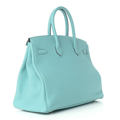 Hermes Togo Birkin 35 Bleu Atoll 3 of 15