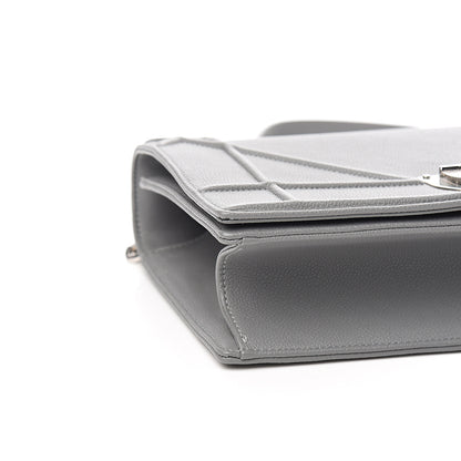 Christian Dior Grained Calfskin Medium Diorama Flap Bag Gris 7 of 10