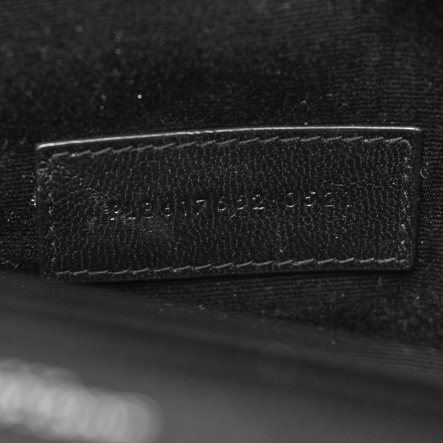Saint Laurent Grain De Poudre Matelasse Chevron Monogram Envelope Clutch Black 7 of 12