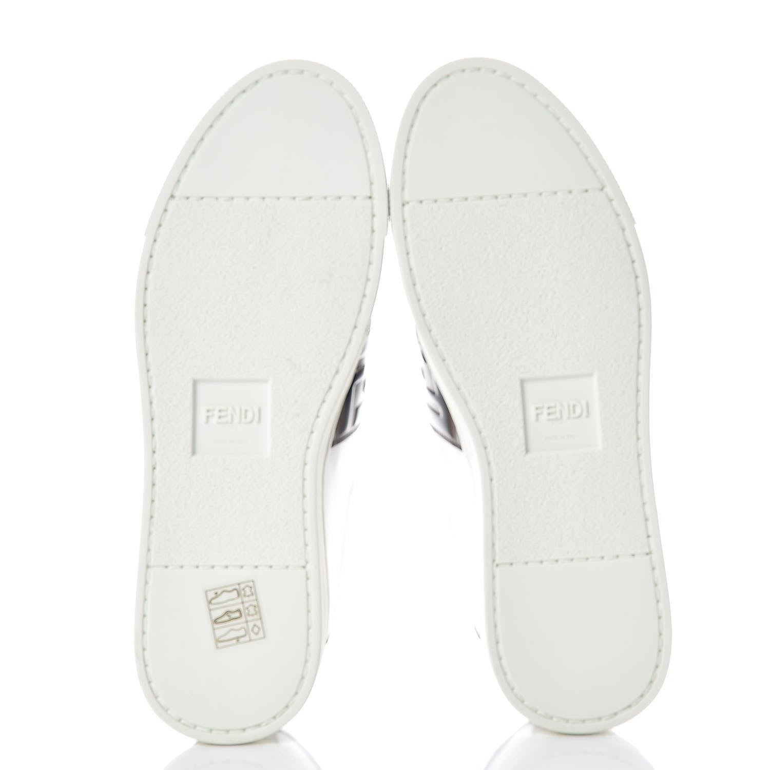 Fendi Vitello FF Embossed Womens Slip On Sneakers 36.5 Ultra White Maya Black 5 of 9
