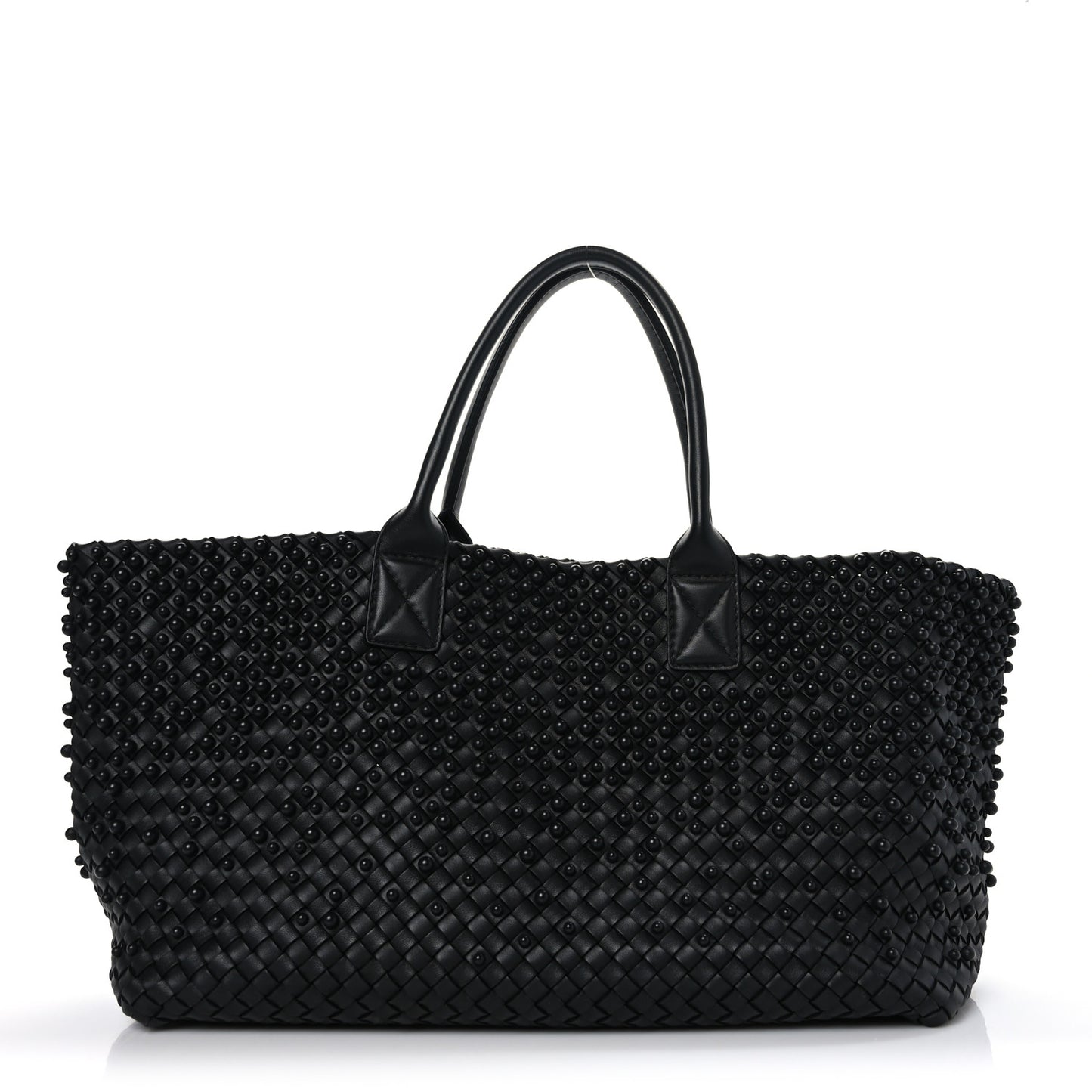 Nappa Intrecciato Beaded Medium Cabat Black