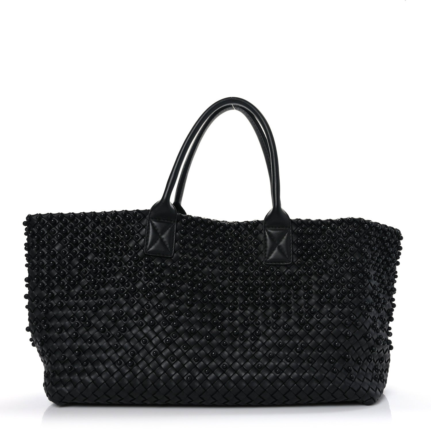 Bottega Veneta Nappa Intrecciato Beaded Medium Cabat Black 1 of 8