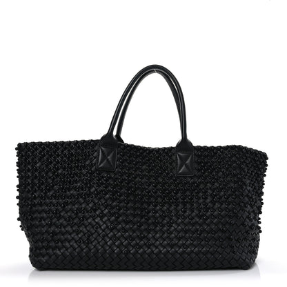 Bottega Veneta Nappa Intrecciato Beaded Medium Cabat Black 1 of 8