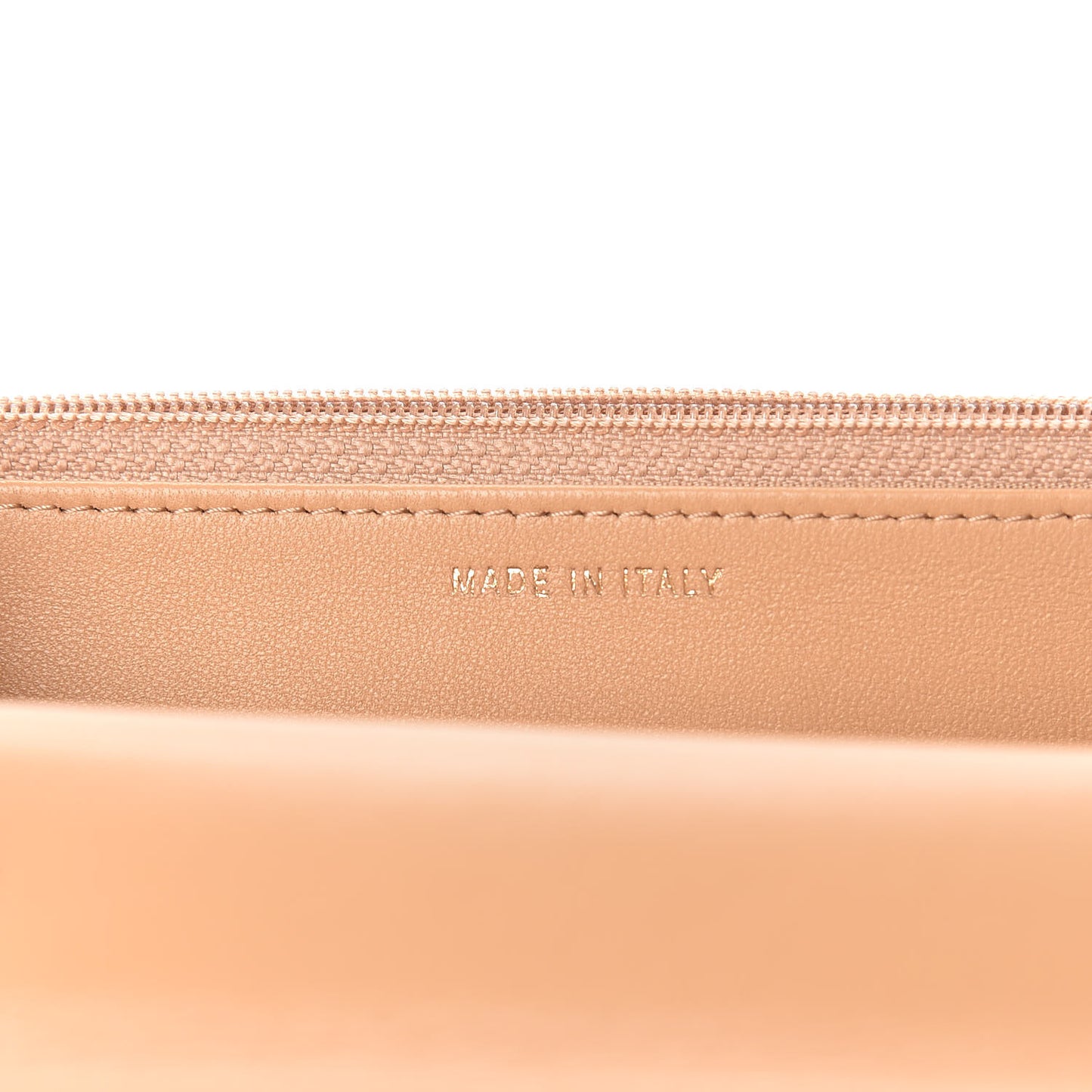 Lambskin Chevron Quilted Trendy CC Wallet On Chain WOC Beige