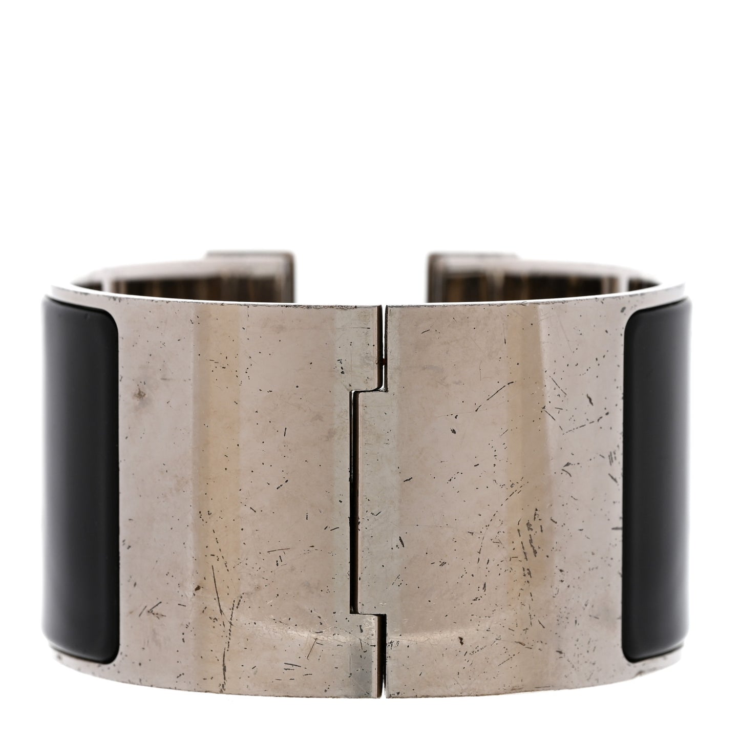 Enamel Extra Wide Clic Clac H Bracelet GM Black