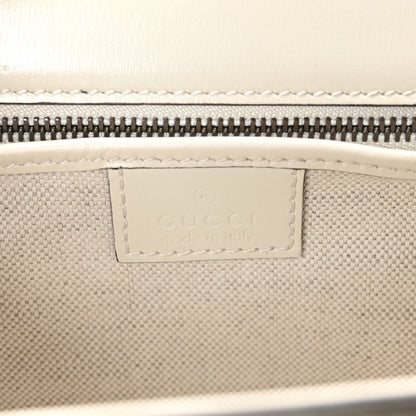 Gucci Boarded Dyana Lux Calfskin Web Small Bamboo 1947 Top Handle Bag Mystic White 7 of 11