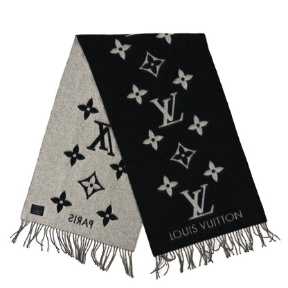 Louis Vuitton Cashmere Monogram Reykjavik Scarf Black Black 2 of 3