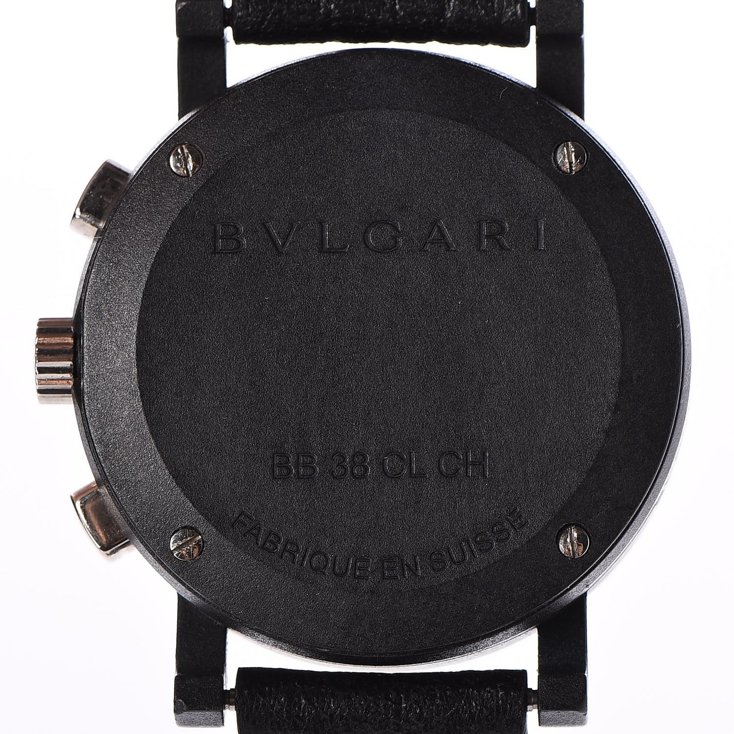 Carbon Calfskin 38mm Marbella Quartz Watch Black