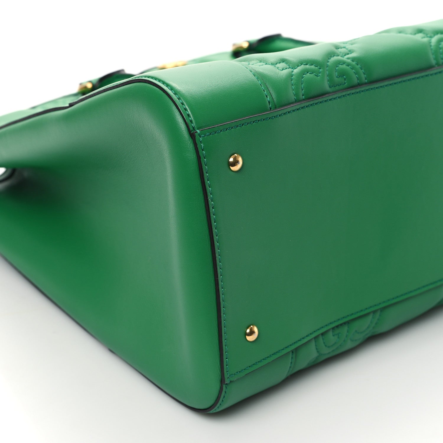 Gucci Calfskin GG Matelasse Tote Bag Bright Green 9 of 12