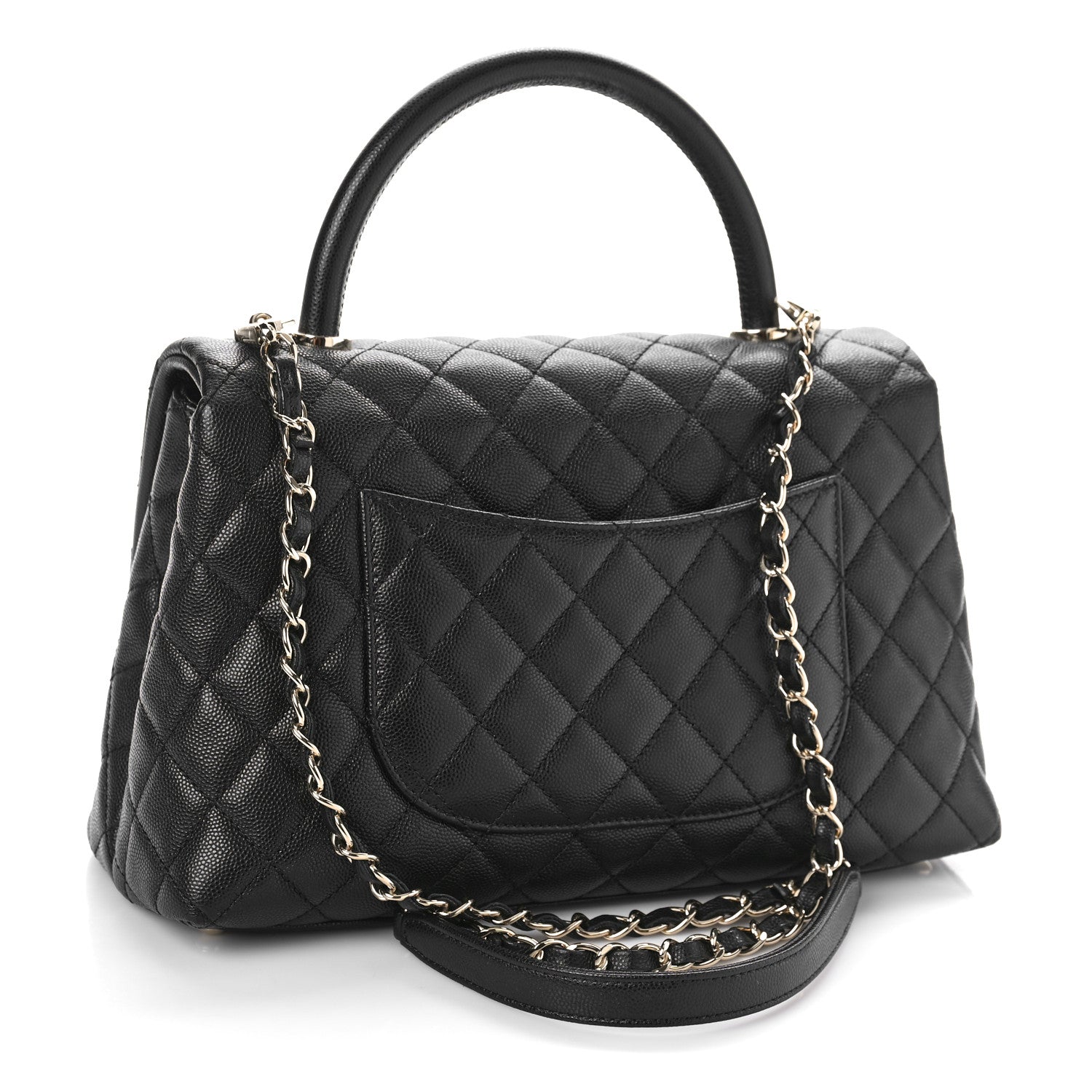 Chanel Caviar Quilted Small Coco Handle Flap Black 3 of 9