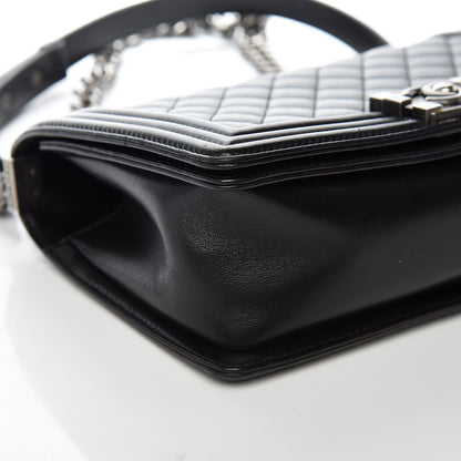 Chanel Lambskin Quilted Medium Boy Flap Black 10 of 12