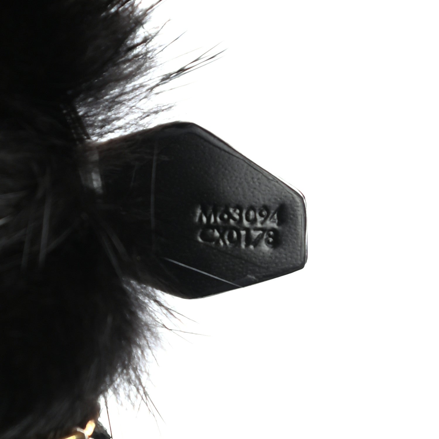 Louis Vuitton Calfskin Mink Fur Panda Bag Charm Key Holder Black 4 of 4