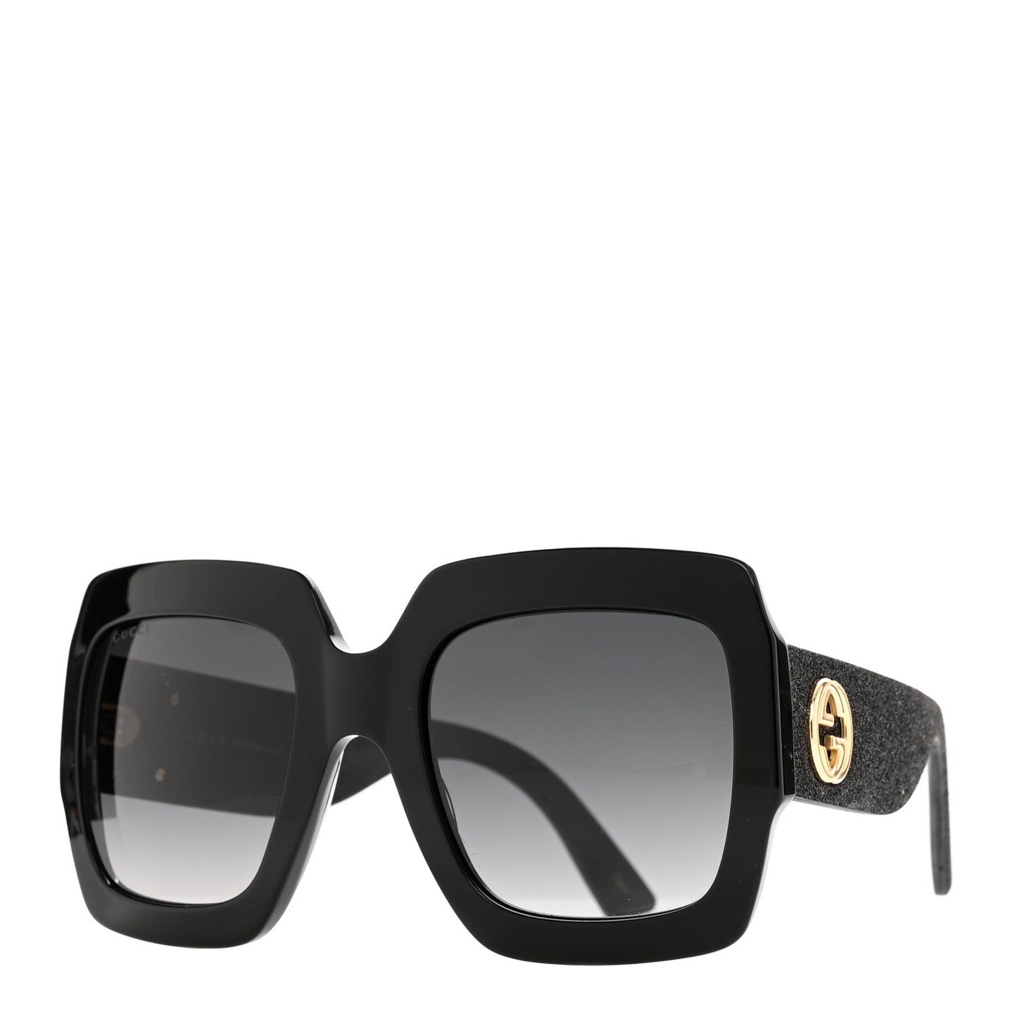 Square Frame Glitter GG0102S Sunglasses Black