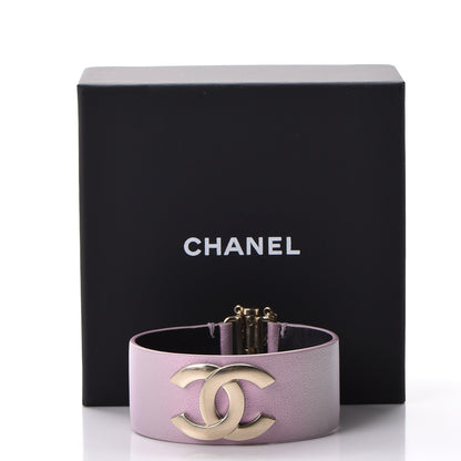 Chanel Calfskin CC Wide Cuff M Lilac 7 of 7