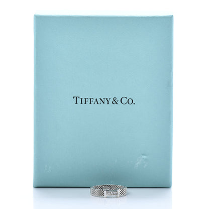 Tiffany Sterling Silver Diamond Narrow Somerset Ring 49 5 6 of 6