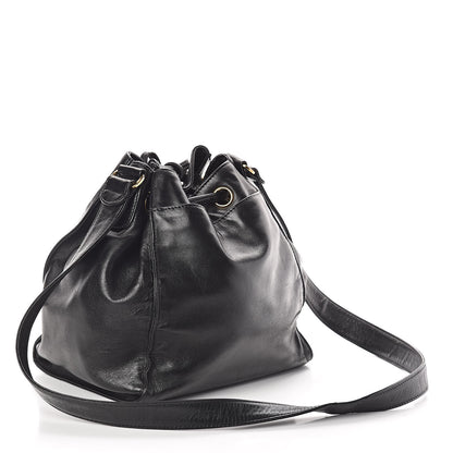Chanel Lambskin CC Drawstring Shoulder Bag Black 3 of 11