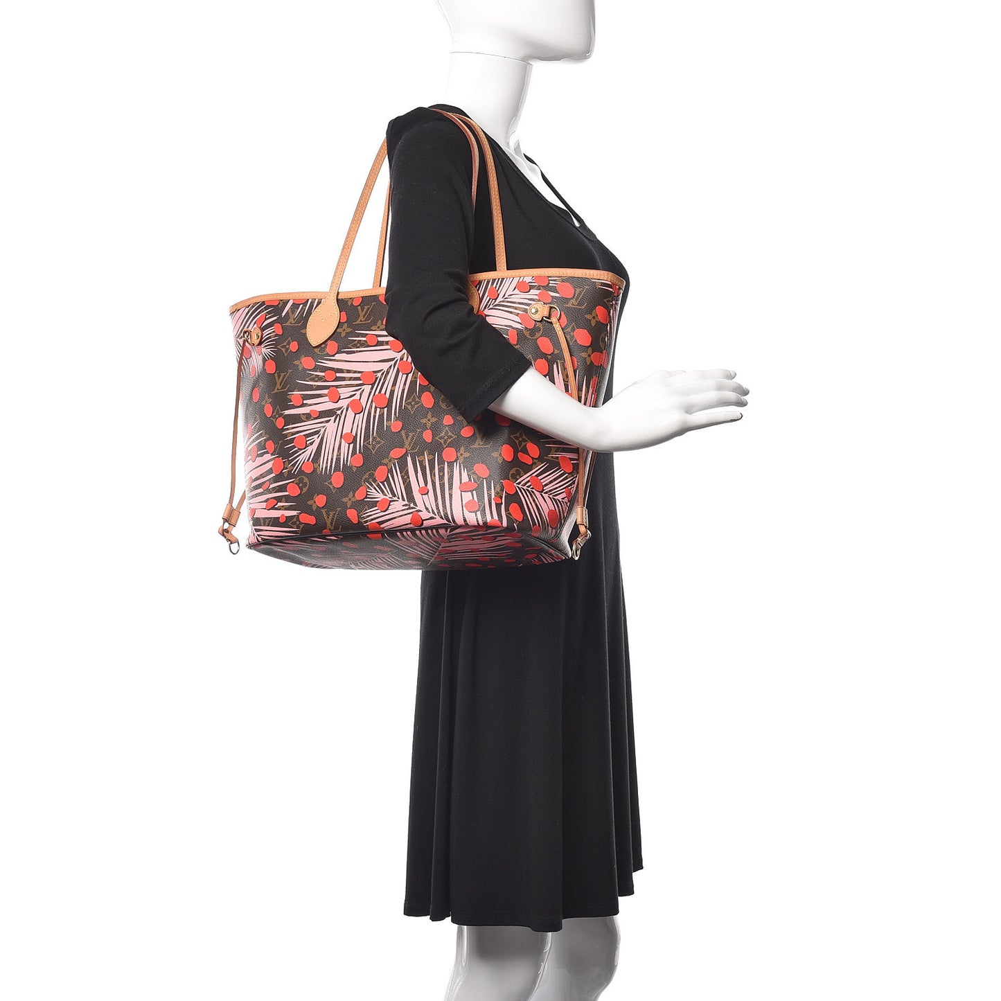 Monogram Jungle Dots Neo Neverfull MM Sugar Pink Poppy