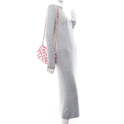 Chanel Jersey Quilted Splatter Paint Medium Single Flap Red Pink 2 of 10