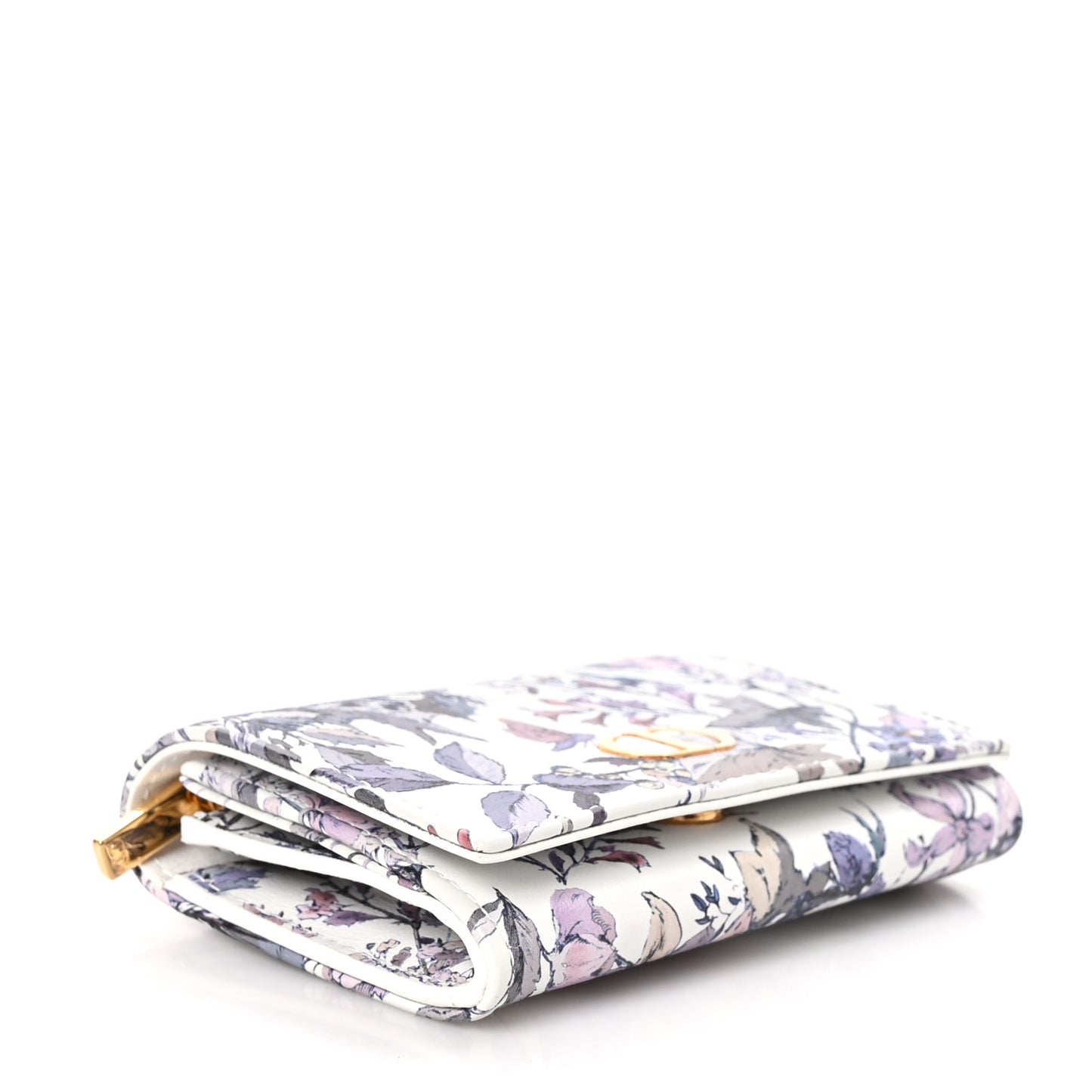 Calfskin Print Caro XS Wallet White Multicolor