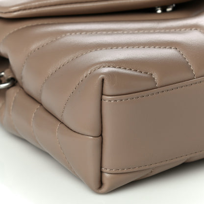Saint Laurent Calfskin Y Quilted Monogram Toy Loulou Crossbody Bag Latte 9 of 12