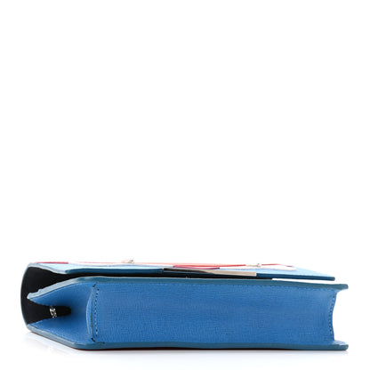 Fendi Vitello Elite Crystal Monster Eyes Tube Wallet On Chain Blue Royal Multicolor 3 of 10
