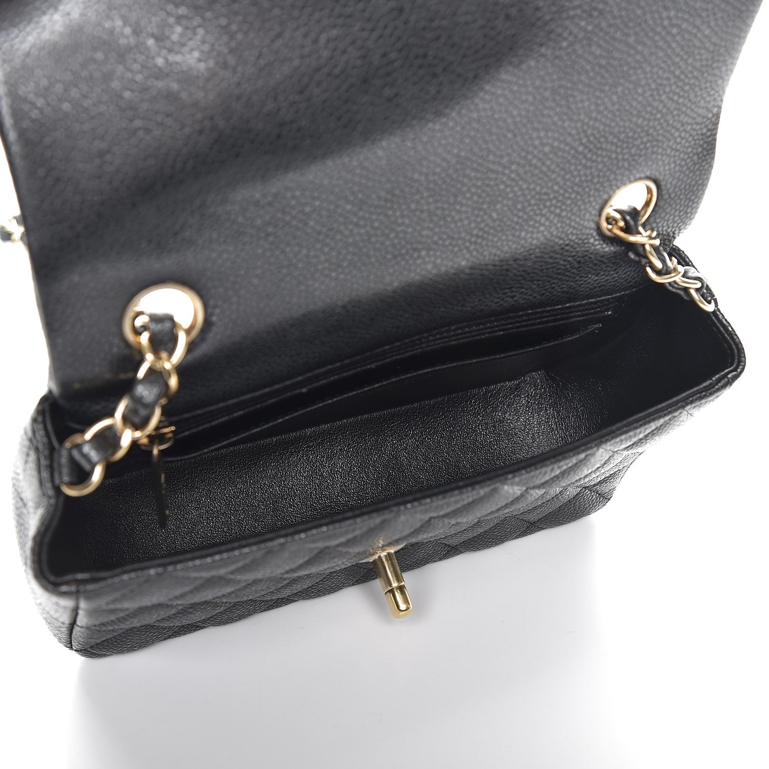 Chanel Caviar Quilted Mini Rectangular Flap Dark Charcoal 5 of 8