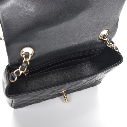 Chanel Caviar Quilted Mini Rectangular Flap Dark Charcoal 5 of 8