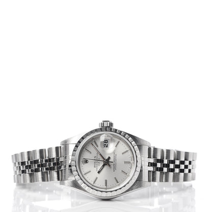Rolex Stainless Steel 26mm Oyster Perpetual Date Watch Silver 79240 3 of 6