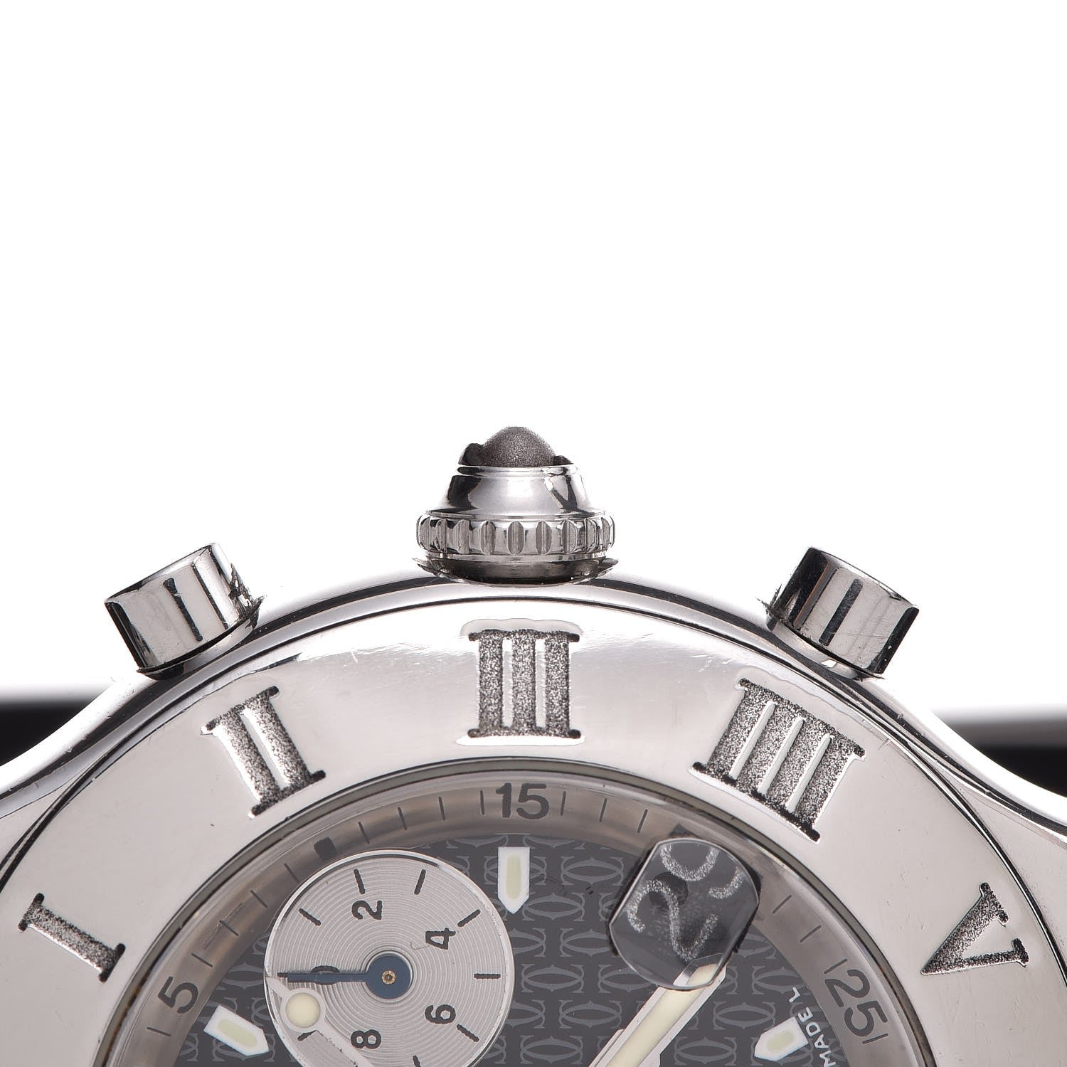Cartier Stainless Steel Rubber 38mm Must 21 Chronoscaph Quartz Watch Black 9 of 10