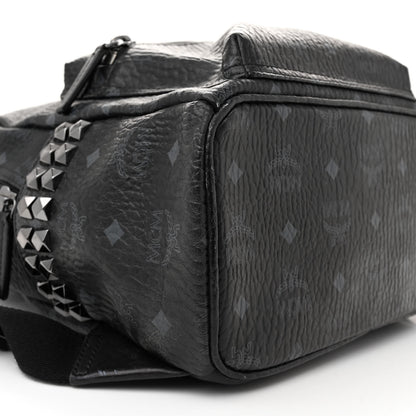 MCM Visetos Small Side Stud Stark Backpack Black 8 of 16