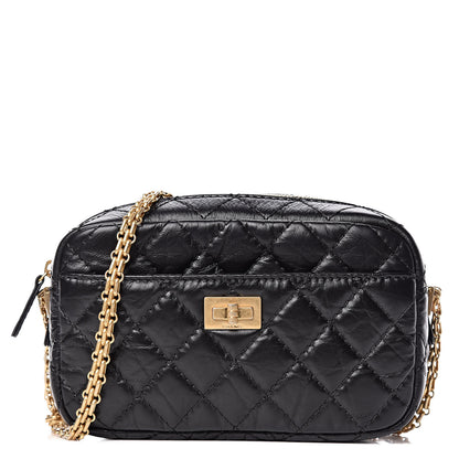 Chanel Aged Calfskin Quilted Mini Reissue Camera Case Black 1 of 10