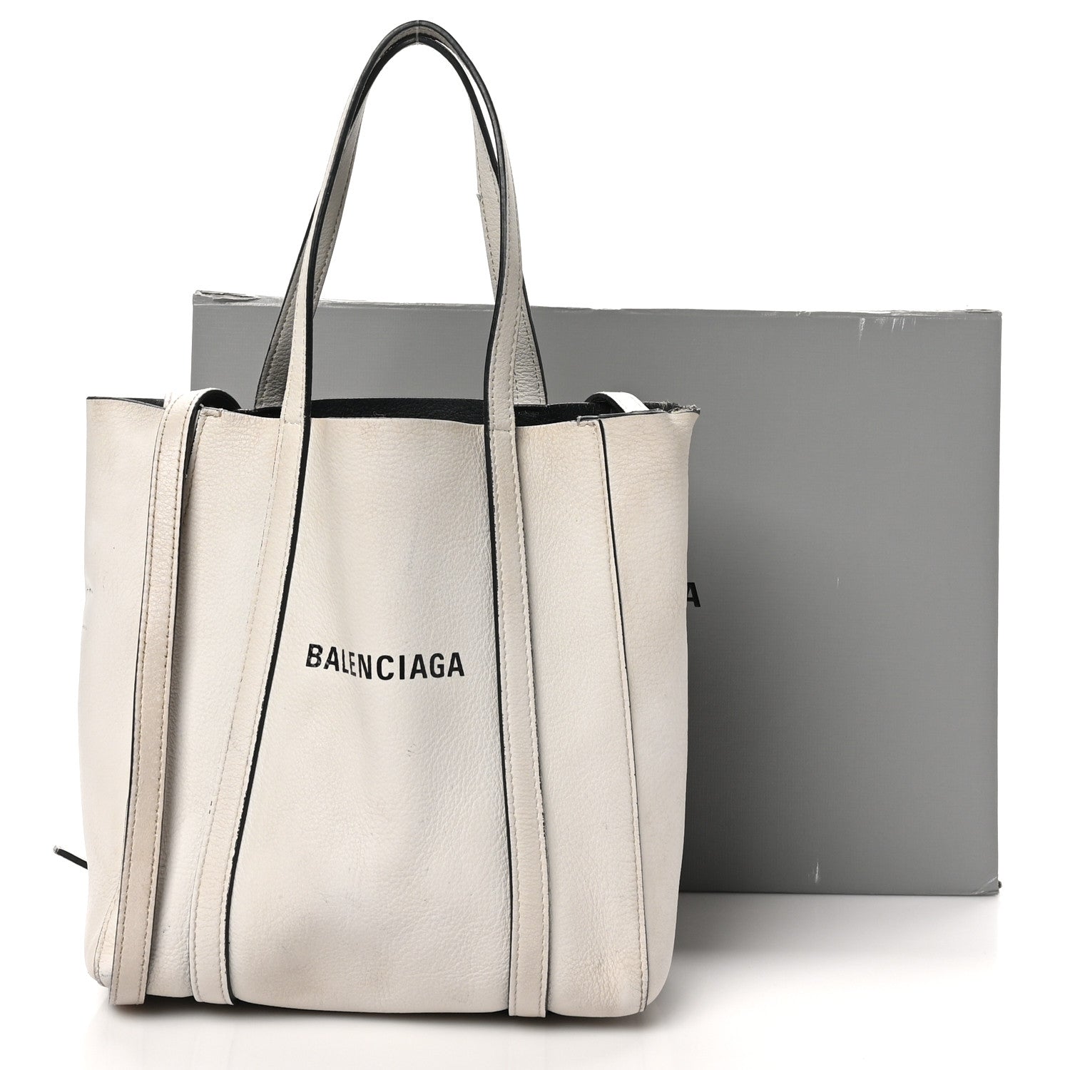 Balenciaga Smooth Calfskin Logo Double Sided XXS Everyday Tote Chalky White Black 12 of 12