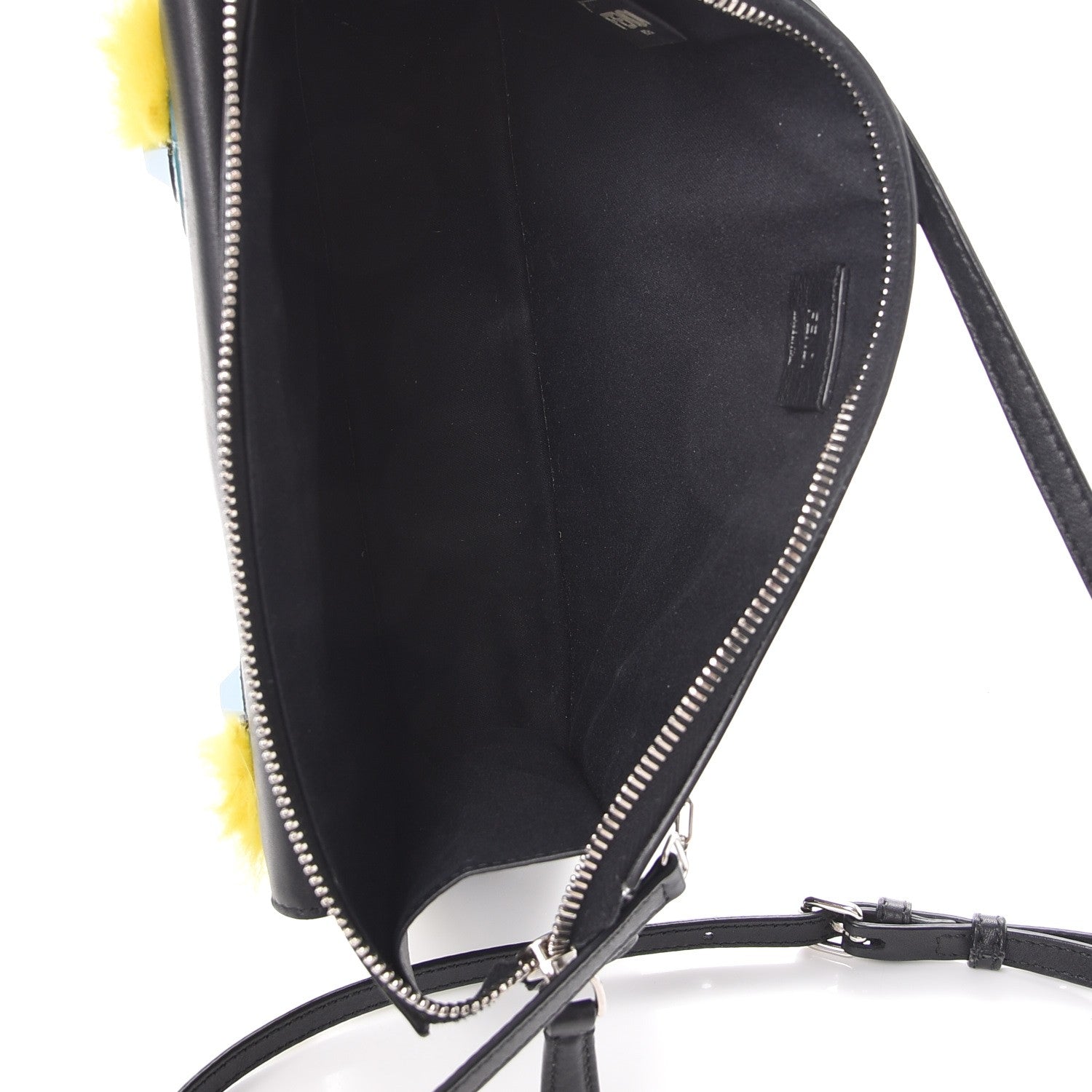 Fendi Vitello Dolce Fox Elaphe Ayers Hypnoteyes Min 2Jours Pouch Black Giallo Multicolor 5 of 9