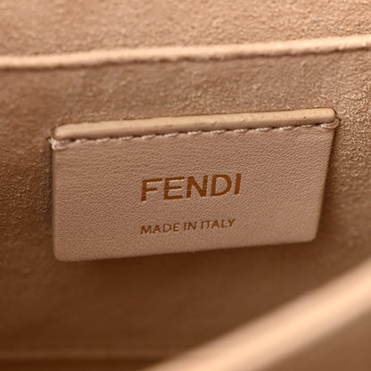 Fendi X FILA Vitello Liberty Mania Bi-Color FF 1974 Embossed Kan I Shoulder Bag White Nebula Multicolor 6 of 13