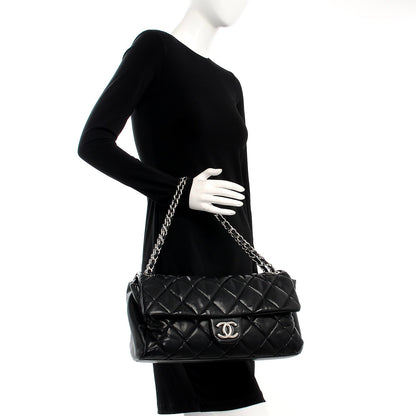 Chanel Glazed Caviar Medium Nature Flap Bag Black 2 of 9