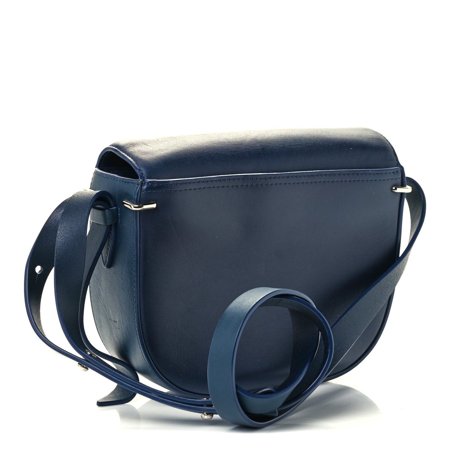 Calfskin Alix Saddle Crossbody Bag Blue